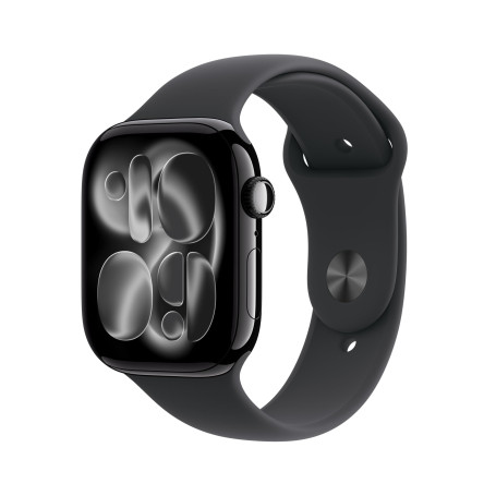 Apple Watch Series 11 [GPS 46 mm] Montre connectée avec boîtier Obsidienne et Bracelet Sport Noir. Score de Sommeil, Moniteur d’