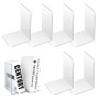 6 Pièces Acrylique Serre-Livres, Transparent Cale Livre, Réutilisable Serre-Livre, Serre Livre Transparent, Cale Livre Etagere C