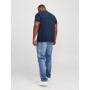 JACK & JONES Jjepaulos Polo Ss Noos Pls Homme Polo, Marine, 6XL Grande taille