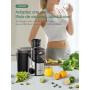 JUILIST Centrifugeuse Extracteur de Jus, pour fruits et Légumes, Goulotte d'Alimentation 65 mm, 3 Réglages, Avec Brosse de Netto