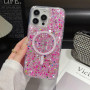 UEEBAI Coque pour iPhone 16 Pro Max, Silicone Paillettes Étui en Ultra Léger et Mince, Housse de Téléphone en Glitter Diamant An