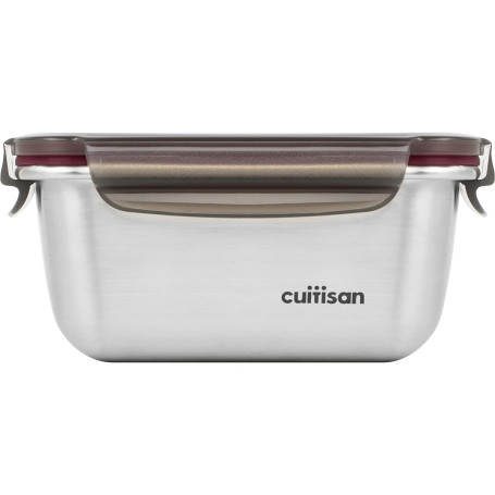 Candl Cuitisan (Flora) Boîte de conservation rectangulaire en acier inoxydable avec couvercle à clip Acier inoxydable, 14,8cm x 