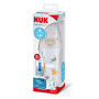 NUK First Choice+ Biberon, pour bébé de 6 à 18 mois, contrôle de la température, contrôle du flux, valve anti-colique, 300 ml, s