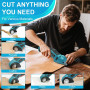 Flintronic Ciseaux Électriques Sans Fil, Cutter Rotatif Électrique avec 2 Lames, Ciseaux Electrique Tissu Couture avec Verrouill