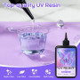 HeyClear 250g Kit de Resine UV avec Lampe, Résine UV Transparent Comprend Moule et Matériel de Moulage pour Création de Bijoux, 