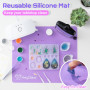 HeyClear 250g Kit de Resine UV avec Lampe, Résine UV Transparent Comprend Moule et Matériel de Moulage pour Création de Bijoux, 