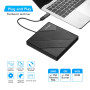 Cocopa Lecteur DVD Externe USB 3.0 Type C, Lecteur Graveur CD DVD Externe USB C Laptop Mac, Enregistreur Portable RW/ROM Transmi