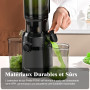 Extracteur de Jus, Fretta Extracteur de Jus de Fruits et Légumes Entiers, Grande Ouverture de 108mm Slow Juicer, 1L Capacité, Pr