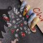JMEOWIO 3D Noel Stickers Ongles Nail Art, Autocollants Ongles Autoadhésif 5D Deco Ongle Nail Art Design Manucure 4 Feuilles