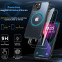 Kuaguozhe Magnétique Coque pour iPhone 13 avec 2 Verre Trempé, Compatible avec MagSafe, Protection Antichoc Coque Etui Mat Arriè
