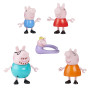 Peppa Pig Peppa et sa Famille de 5, Coffret de Figurines, Rose