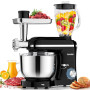 Homlee 3 en 1Robot Pâtissier 2000W Robot Patissier Multifonctions, avec Hachoir à Viande 1,5L Électrique de Jus,5.5L Bol Mélang