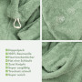 Hammetex Lot de 2 Serviettes pour Cheveux avec Bouton, 100% Coton, Séchage Rapide, Absorbant, Certifiées Oeko-TEX, Vert Sauge