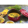 STAUB Cocotte en Fonte Émaillée avec Couvercle, Tous feux dont induction, 4 personnes, Ronde, 24 cm, 3,80 L, 5 kg, Cerise