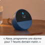 Echo Spot | Noir + WiZ Prise Connectée, Fonctionne avec Alexa - Kit de démarrage Maison connectée