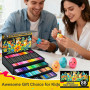 Lyuvie 176 Couleurs Feutre Acrylique,88 Pcs Acrylic Paint Marker Marqueur Peinture Acrylique Pointe Brush pour Roche Tissu Pierr