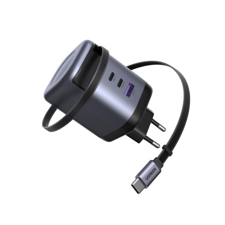 UGREEN Nexode 100W Chargeur USB C Rapide avec Câble Rétractable Intégré GaNInfinity Compatible avec MacBook Pro Air iPhone 17 Pr