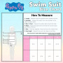 Peppa Pig Maillot de Bain Fille 1 Pièce Combinaison Natation Swimsuit Manche Courte Combishort Protection Soleil Enfant Fille 2-
