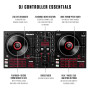 Numark Mixtrack Platinum FX - Contrôleur DJ 4 decks, table de mixage, carte son intégrée, platines DJ tactiles avec écran et lar