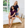 Jezonga Pyjamas Femme Ete Coton Ensembles de Pyjama Court