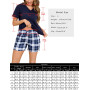 Jezonga Pyjamas Femme Ete Coton Ensembles de Pyjama Court
