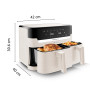 Moulinex Easy fry Collection Ivoire, 8L, Jusqu'à 8 personnes, 6 Programmes intuitifs, Air Fryer, Repas complet, synchronisation,