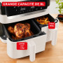 Moulinex Easy fry Collection Ivoire, 8L, Jusqu'à 8 personnes, 6 Programmes intuitifs, Air Fryer, Repas complet, synchronisation,