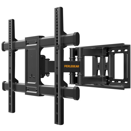 Perlegear Support Mural TV pour écrans 37-84 Pouces Jusqu'à 60KG, Fixation TV Murale Inclinable et Orientable Max. VESA 600x400m