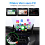 Alltotive S2 Mini Adaptateur CarPlay sans Fil pour iPhone, Convertissez Le Filaire en sans Fil, Plug & Play avec Typ-C/USB, Comp
