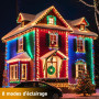 Guirlandes Lumineuses Solaires, Lumières d'Halloween 20M 200LED Extérieur, | 8 Modes de Clignotement | Autonomie 8-10h | IP65 | 