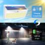 Peasur 368LED Lampe Solaire Exterieur Detecteur de Mouvement, 3 Modes Lumiere Solaire, Étanche Eclairage Solaire pour Mural Jard