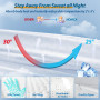 HOMCA Oreillers à Mémoire de Forme, 2 en 1 Oreiller Ergonomique pour la Nuque, Oreiller Cervical pour Les Dormeurs sur Le Côté, 