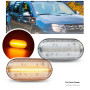 Nslumo Feux de position latéraux à LED pour Clio Espace Twingo Clignotants Lampe de position latérale Lentille transparente-2 pi