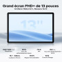 DOOGEE U13 Tablette 13 Pouces, Tablette Android 16 Écran FHD+ 90 Hz, 32 Go RAM + 256 Go ROM (Ex to 2 to), Unisoc T7280, 11000mAh