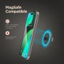 Encased Support magnétique pour téléphone (compatible avec MagSafe) Anneau fin en silicone pour iPhone (Noir)