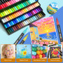 Lyuvie 220 Couleurs Feutre Acrylique,110 Pcs Acrylic Paint Marker Marqueur Peinture Acrylique Pointe Brush pour Roche Tissu Pier
