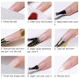 200 pièces Chablon Papier pour Gel Nails Art, Auto-Adhésif Ongles Forme pour Ongle Gel Construction, Autocollants Modèles pour e