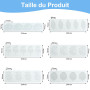 VEGCOO 6 Pièces Moule Forme Feuille, Moule Dentelle en Silicone, Silicone Tapis de Dentelle pour Chocolat, Fondant, Pâte à Sucre