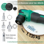 BATOCA S4 Mini Polisseuse sans fil,Rotative&Orbitale,25mm/75mm Plaque Arrière,Moteur Sans Balais,Professionnelle Détails Polissa