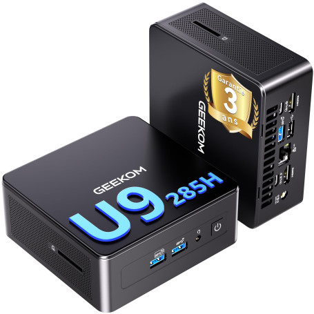 GEEKOM IT15 Mini PC IA Le Plus Puissant avec Intel Core Ultra 9 285H (15e Gén) | 32Go DDR5 & 2To SSD | GPU Intel Arc 140T 99 Top