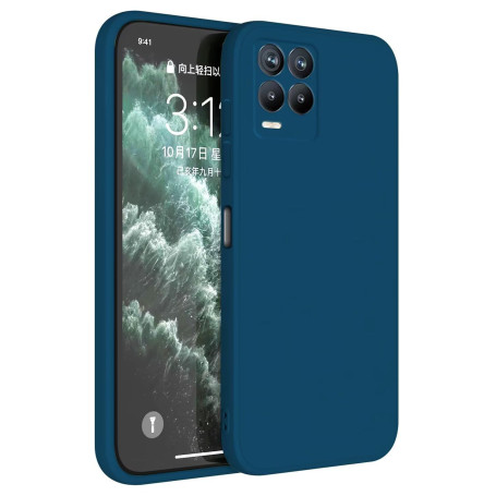Topme Coque pour Realme 8 / Realme 8 Pro (6.4" inches) Etui Housse, Protecteur de Peau en Silicone TPU - Bleu Saphir