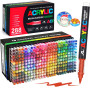 Laconile 288 Couleurs Feutre Acrylique, stylos acryliques à pointe pinceau pour le coloriage adulte ，Acrylic Paint Markers pour 