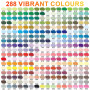 Laconile 288 Couleurs Feutre Acrylique, stylos acryliques à pointe pinceau pour le coloriage adulte ，Acrylic Paint Markers pour 