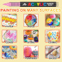 Laconile 288 Couleurs Feutre Acrylique, stylos acryliques à pointe pinceau pour le coloriage adulte ，Acrylic Paint Markers pour 