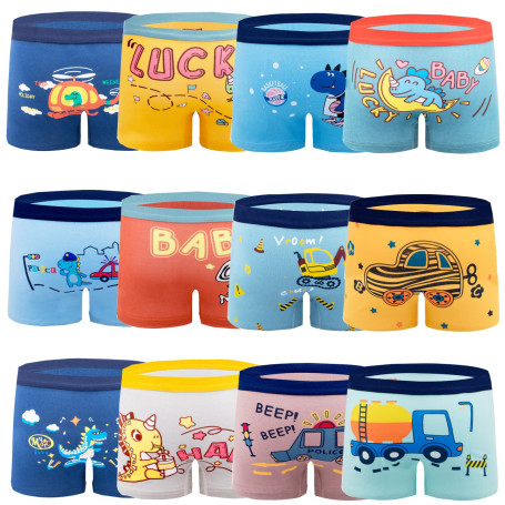 Cogindss Xmrlvn Boxer Enfant Garcon Calecon Enfant Culotte Garçon Animaux Mignons Coton,3-13 Ans