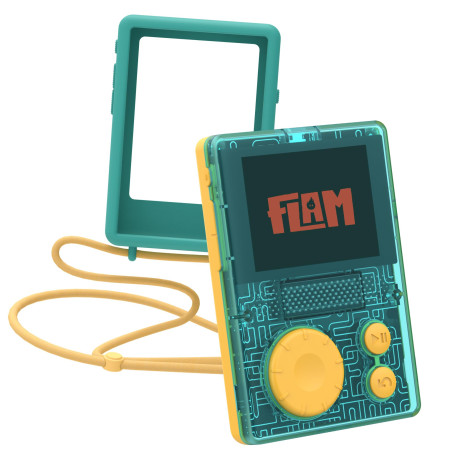 Lunii - Pack baladeur Audio FLAM + Coque antichocs et de Protection Officielle Verte – boîte à Histoires pour Enfant dès 7 Ans -