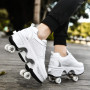 Chaussures à roulettes Unisexes Chaussures de Skate et Baskets 2 en 1 Qui se Transforment en Patins à roulettes Cadeau pour Enfa