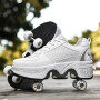 Chaussures à roulettes Unisexes Chaussures de Skate et Baskets 2 en 1 Qui se Transforment en Patins à roulettes Cadeau pour Enfa