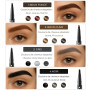 LAXISCREED Crayon Sourcil Waterproof Longue Tenue 2 en 1, Double Embout avec Crayon à Sourcil Microblading 4 Pointes et Eyeliner