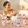 BRUBAKER Cosmetics - Coffret de bain & douche - Noix de coco/Fraise - 11 Pièces - Bassine vintage décorative - Idée cadeau